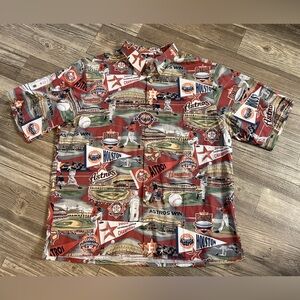 Vintage Reyn Spooner Houston Astros Natl League MLB SS button front shirt XXL